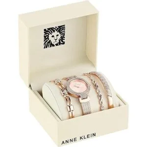 Anne Klein juego de reloj pulsera y pulseras para mujer_2