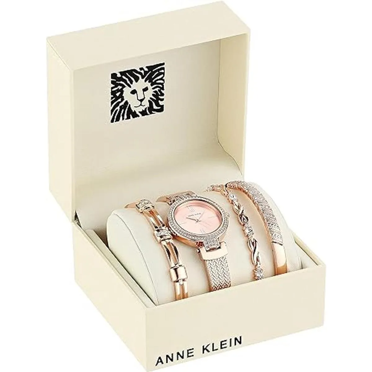 Anne Klein juego de reloj pulsera y pulseras para mujer_2