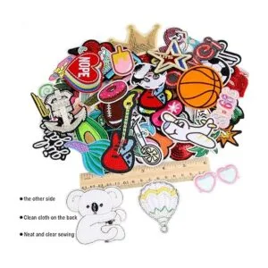 60 parches bordados al azar de varios estilos parches