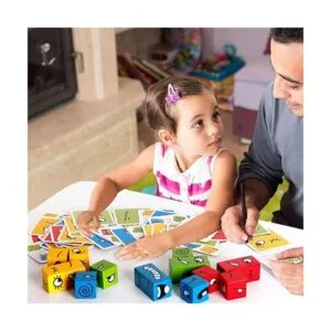 CHIYR Rompecabezas de bloques de expresiones de madera a_4