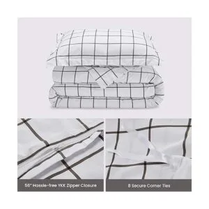 SLEEP ZONE Juego de funda de edredón estampado de flores_5