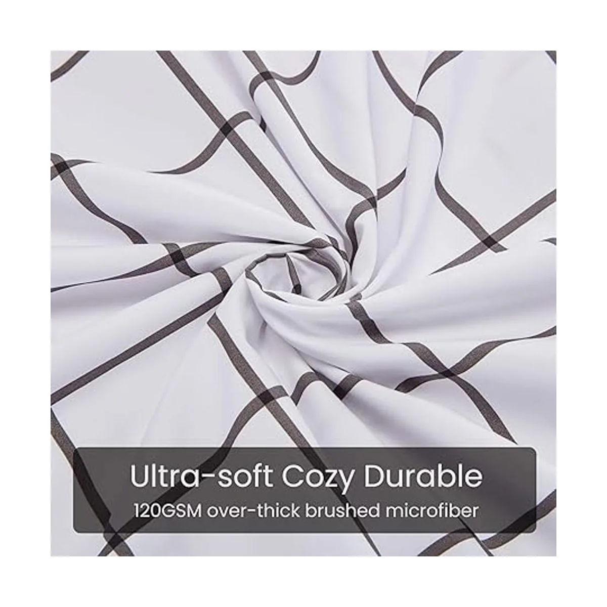 SLEEP ZONE Juego de funda de edredón estampado de flores_4