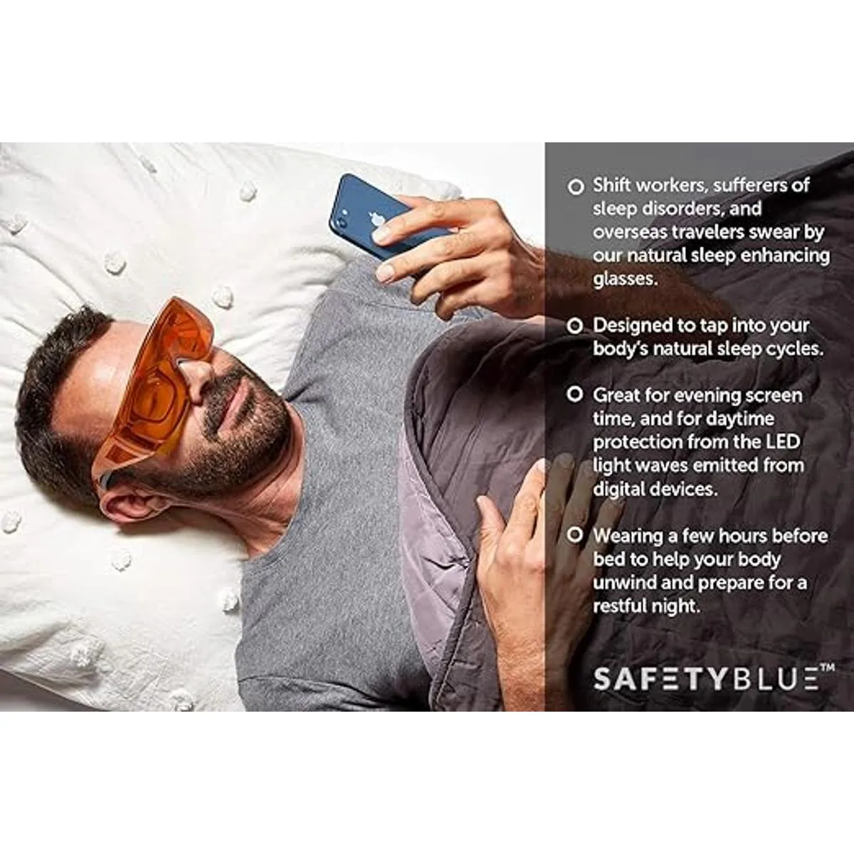 Gafas cómodas para dormir color naranja Gafas de_5