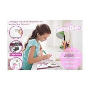 GINMLYDA Diario de niñas con cerradura para niños diario_4