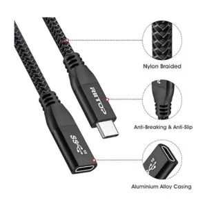 Cable de extensión USB C de 5.9 ft RIITOP USB tipo C_3