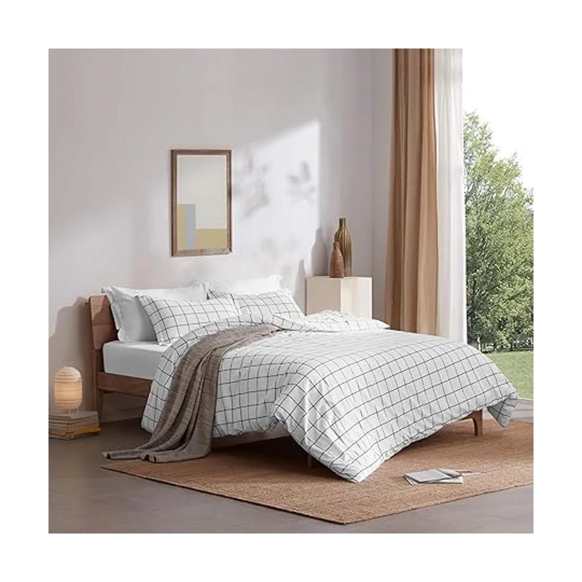 SLEEP ZONE Juego de funda de edredón estampado de flores_2