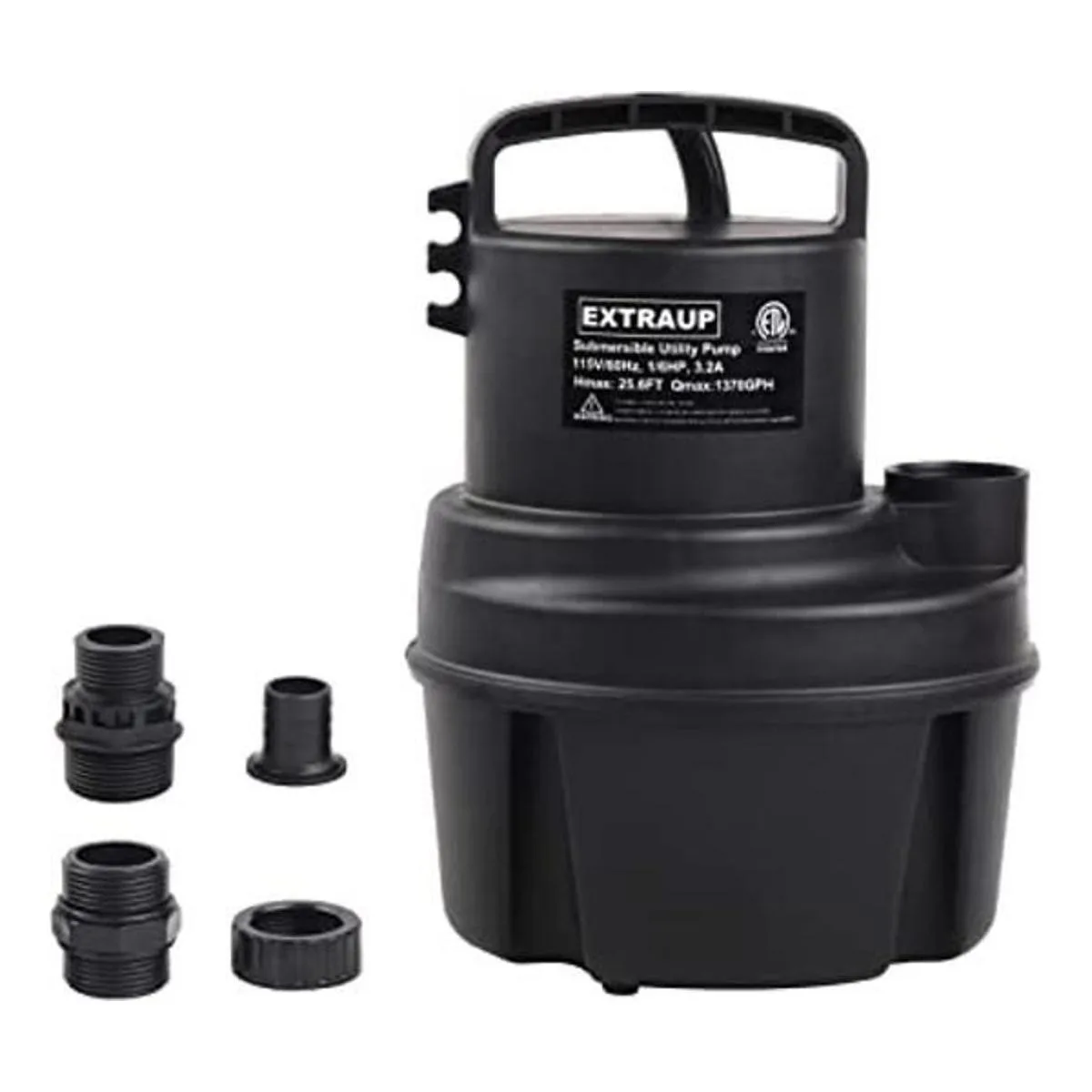 EXTRAUP Bomba sumergible portátil de 16 HP 1370GPH de_1