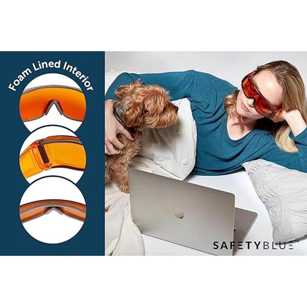 Gafas cómodas para dormir color naranja Gafas de_4