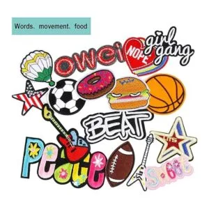 60 parches bordados al azar de varios estilos parches