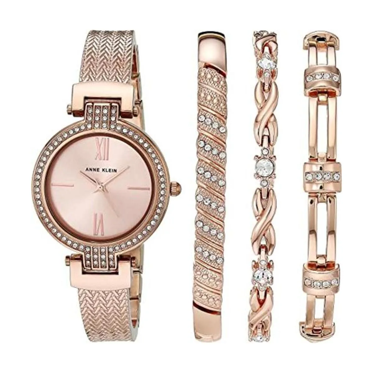 Anne Klein juego de reloj pulsera y pulseras para mujer_1