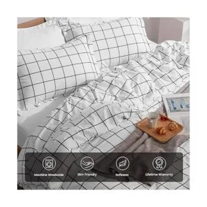 SLEEP ZONE Juego de funda de edredón estampado de flores_3