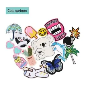 60 parches bordados al azar de varios estilos parches