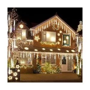 Kwaiffeo Luces de lluvia de meteoros para exteriores 8_2