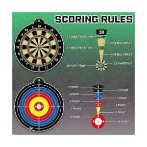 Tablero de dardos magnético 12 dardos magnéticos rojo_6