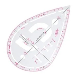 NEWMAY Regla de costura de 6 puntas de plástico con