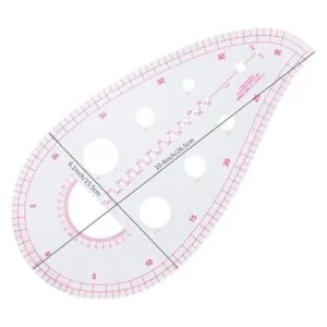 NEWMAY Regla de costura de 6 puntas de plástico con