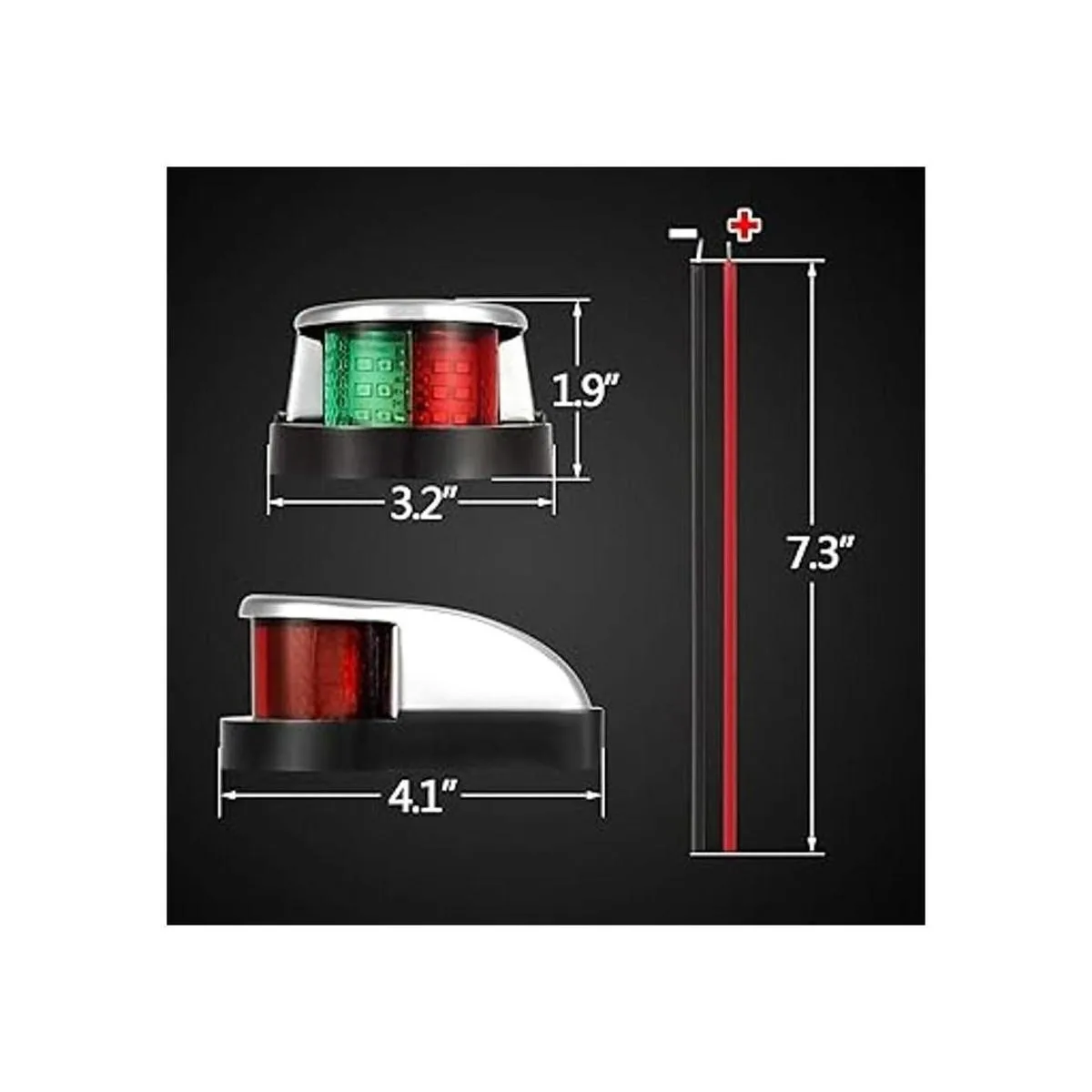 Partsam Luces de navegación LED marinas para barcos 12_3