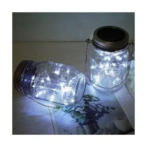 LoveNite Lote de 10 luces solares para colgar en tarros