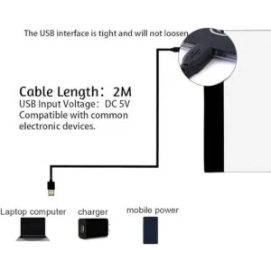 LIRUNQIU Kit de 59 almohadillas de luz LED A4 de pintura