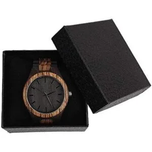 Relojes de pulsera de madera de cuarzo analógico vintage