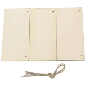 JANOU 3 letreros de madera sin terminar rectangulares para