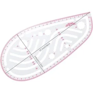 NEWMAY Regla de costura de 6 puntas de plástico con