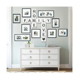 Decoración de pared rústica grande de Scrabble Farmhouse_5