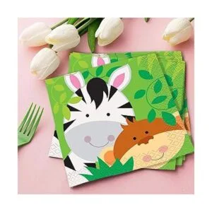 Suministros para fiestas de animales de la selva platos_3