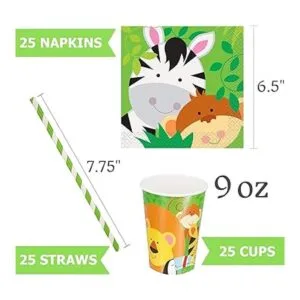 Suministros para fiestas de animales de la selva platos_5