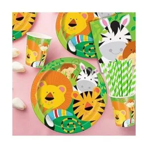 Suministros para fiestas de animales de la selva platos_2