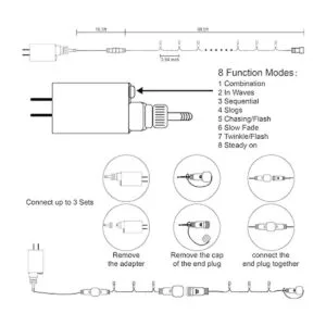Guirnalda de 300 luces LED para exteriores e interiores_4