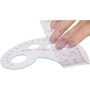 NEWMAY Regla de costura de 6 puntas de plástico con