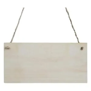 JANOU 3 letreros de madera sin terminar rectangulares para