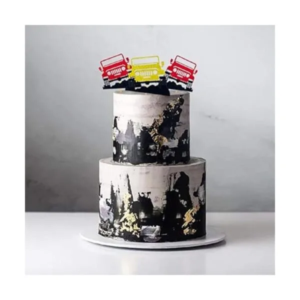 JeVenis 24 piezas de decoración para tartas de auto Jeep