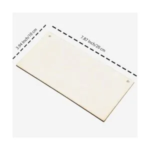 JANOU 3 letreros de madera sin terminar rectangulares para