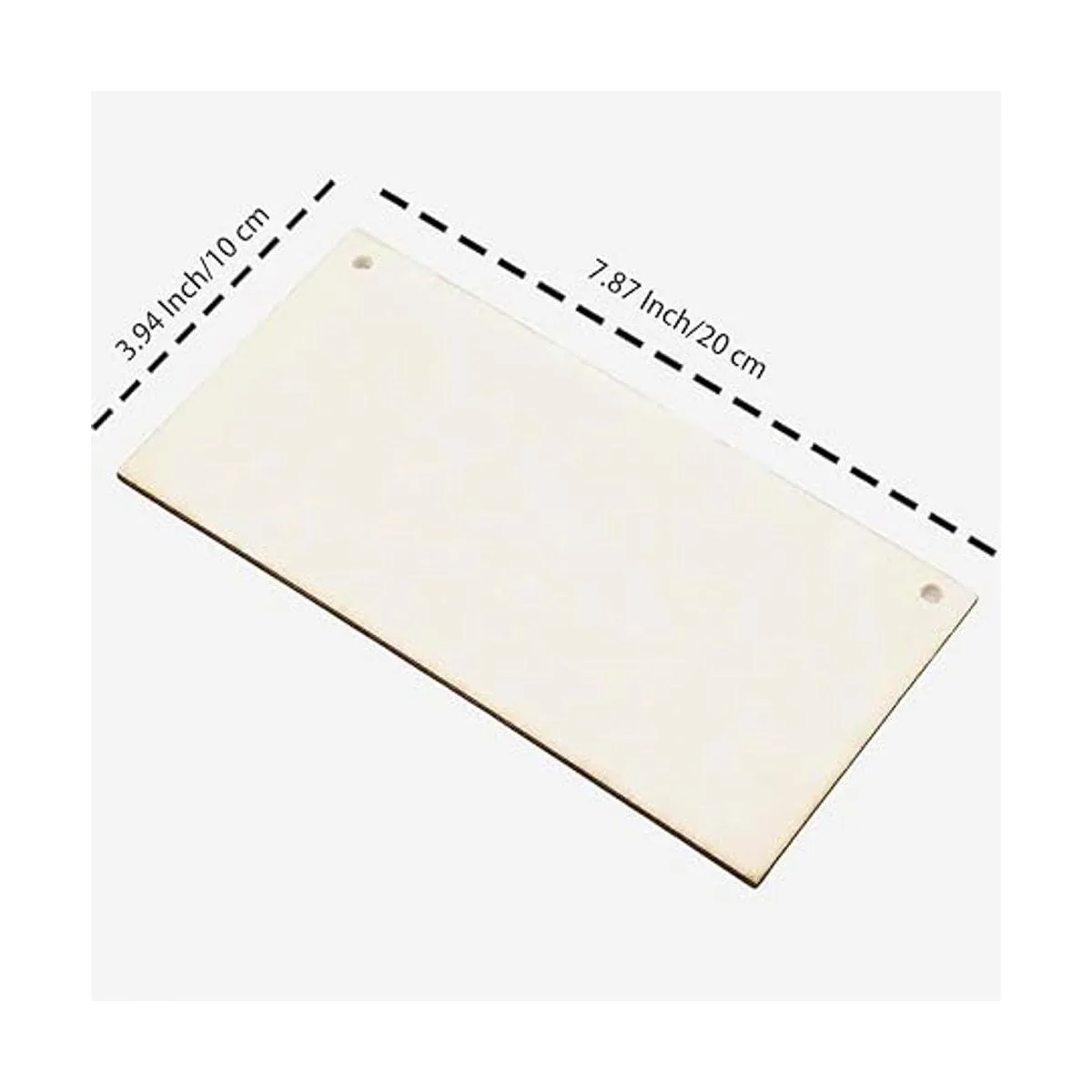 JANOU 3 letreros de madera sin terminar rectangulares para