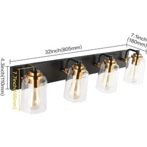 SOLFART Accesorios de iluminación vintage para baño negro_5