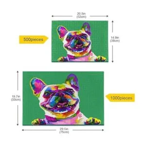 Nander 500 piezas rompecabezas juguetes divertidos Bulldog_5