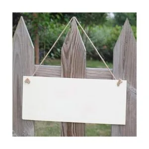 JANOU 3 letreros de madera sin terminar rectangulares para