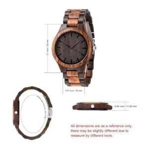 Relojes de pulsera de madera de cuarzo analógico vintage