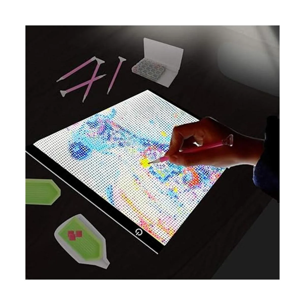 LIRUNQIU Kit de 59 almohadillas de luz LED A4 de pintura