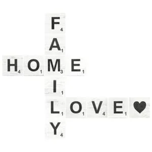 Decoración de pared rústica grande de Scrabble Farmhouse_6