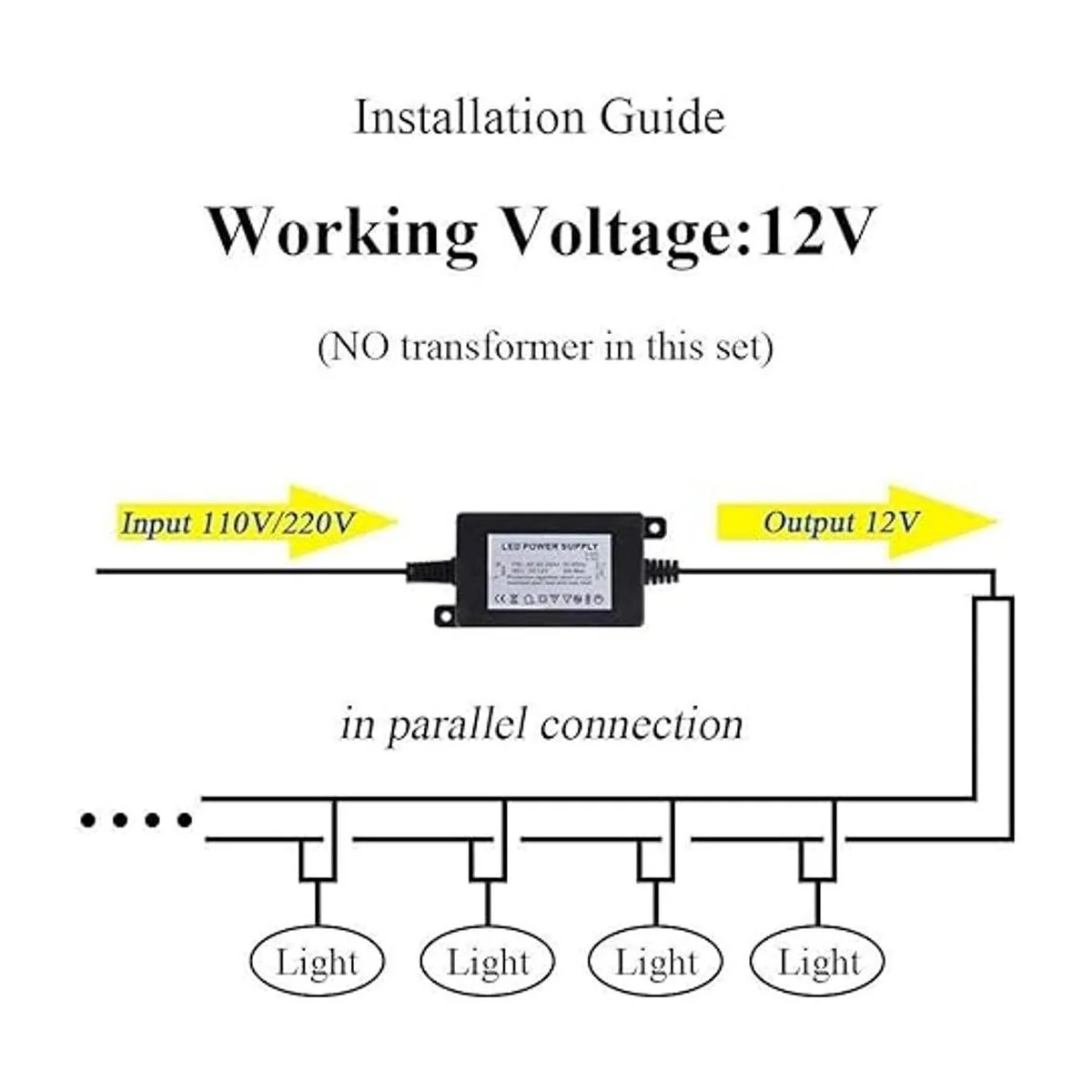 ALEDECO Paquete de 4 luces LED de bajo voltaje de 3 W 12_2