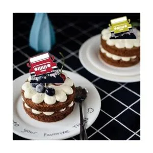 JeVenis 24 piezas de decoración para tartas de auto Jeep