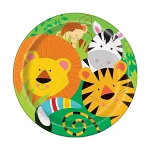 Suministros para fiestas de animales de la selva platos_6
