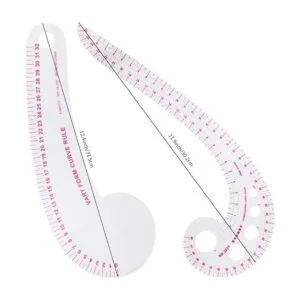 NEWMAY Regla de costura de 6 puntas de plástico con