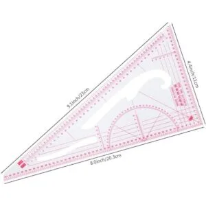 NEWMAY Regla de costura de 6 puntas de plástico con