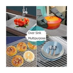 Ahyuan Estante de secado de platos enrollable sobre el_2