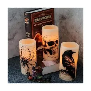 Eldnacele Velas LED parpadeantes sin llama de Halloween_3