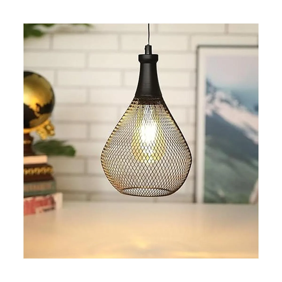 JHY DESIGN Lámpara colgante funciona con pilas ideal_2